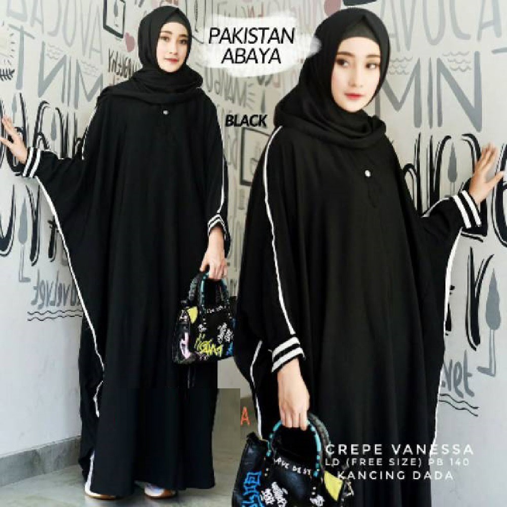 Exclusive Abaya Polos pakistan ( Kancing depan ) Pusat_Supplier_Abaya