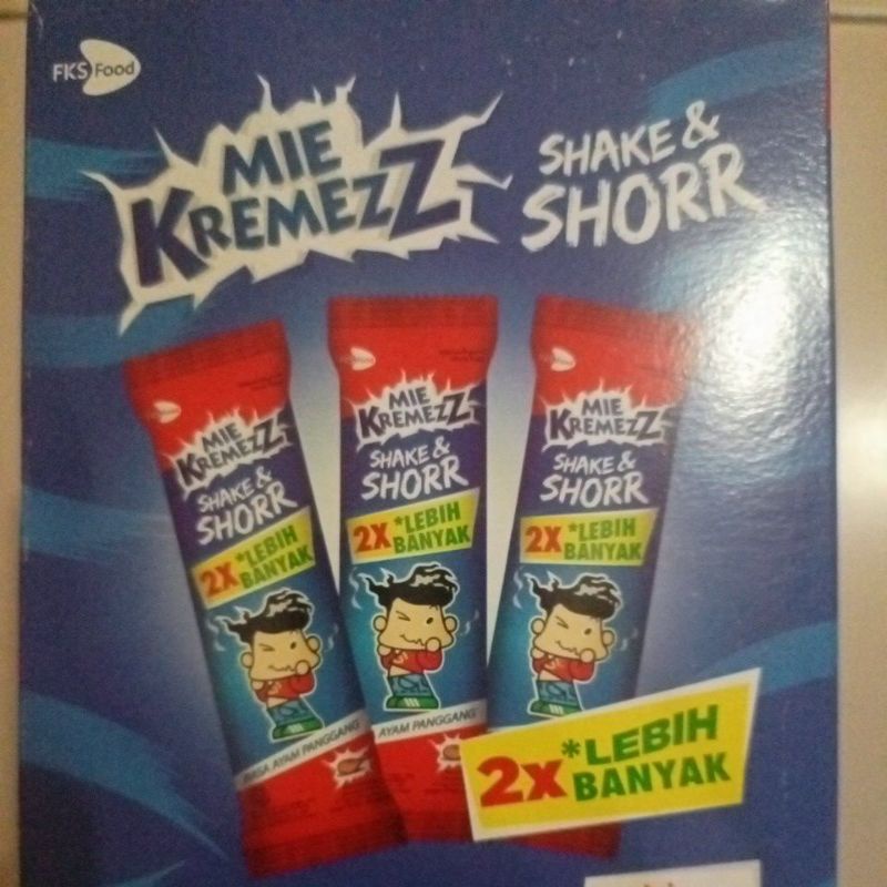 

Mie kremezz shake&shorr 1 box isi 20 + 1 pcs