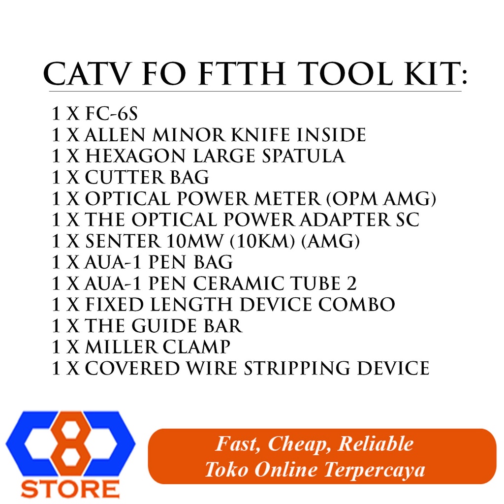 FTTH KIT / FIBER OPTIC TOOLKIT LENGKAP OPM VPL