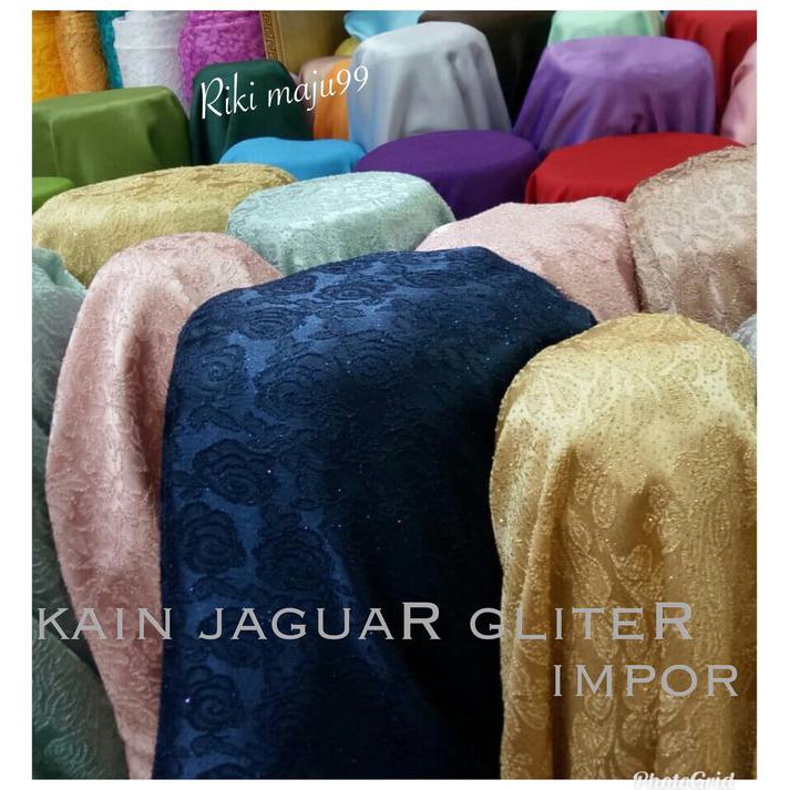promo kain jaguar gliter - putih terbaru