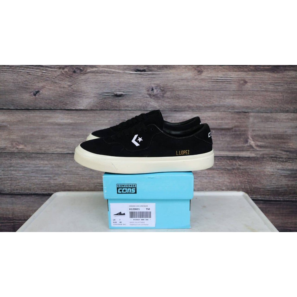 Converse L Lopez black suede Original 100%