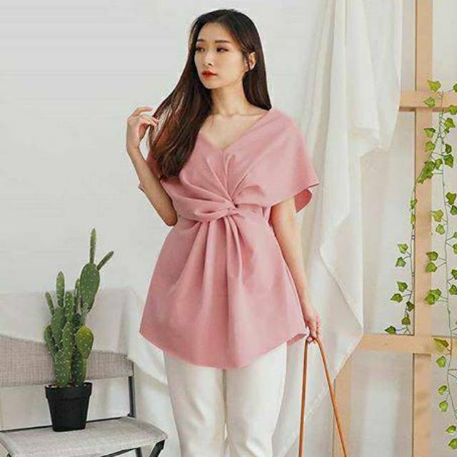 Atasan SCUBA PREMIUM - BLOUSE sabrina - SCUBA import asli thailand bangkok