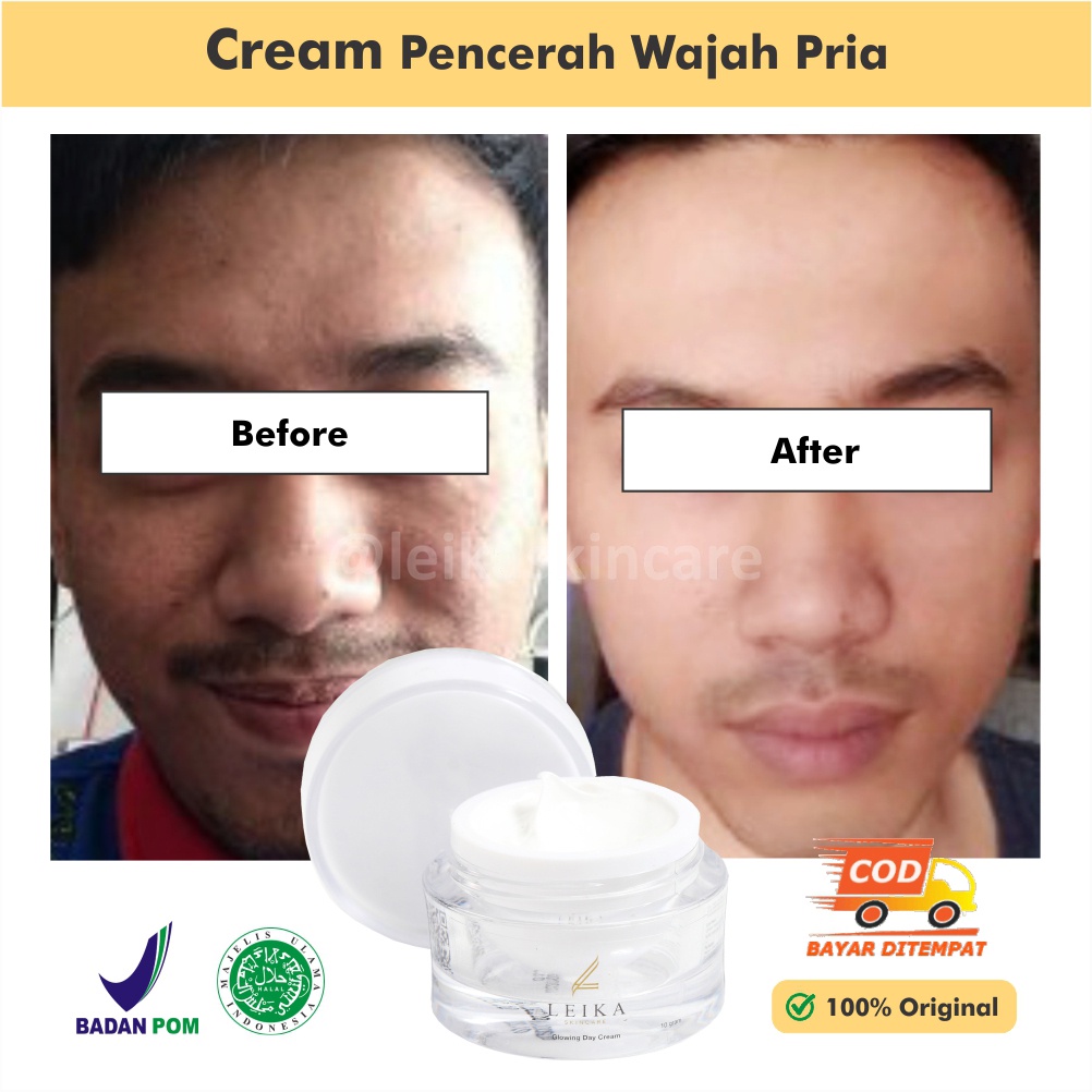 Asli Perawatan Wajah Pria Cream Pencerah Wajah Ampuh Skincare Pria Hasil Maksimal Bpom Halal MUI Pen