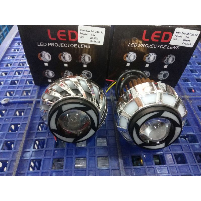 Lampu depan proji LED mini motif