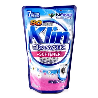 DETERJEN CAIR + PELEMBUT SO KLIN BIO MATIC FRONT LOAD 700 ML + SOFTENER BUKAAN DEPAN