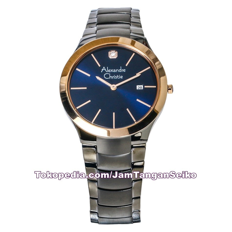Jam Tangan Pria Alexandre Christie AC 8028 MD BGRBU Original Stainless