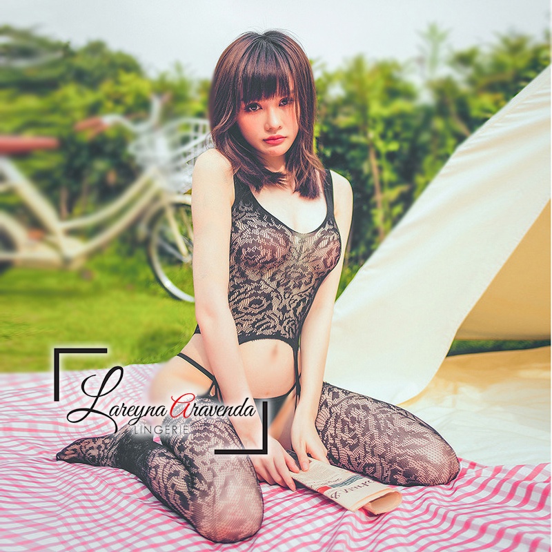 Lingerie Seamless Body Stocking Seksi Model Sexy Tiger Pattern LG389
