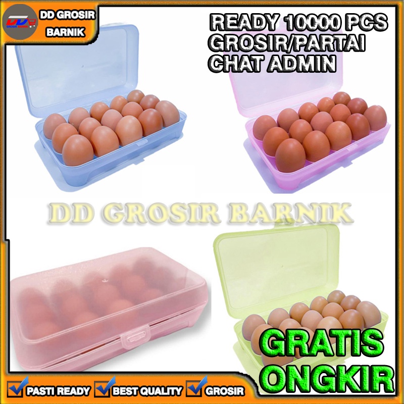 [DGB] TEMPAT WADAH TELUR ISI 15 SEKAT KOTAK TELOR EGG BOX STORAGE PENYIMPANAN