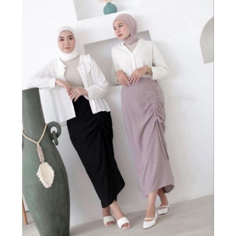 TAMARA SKIRT // ROK SERUT CASUAL FLOWY