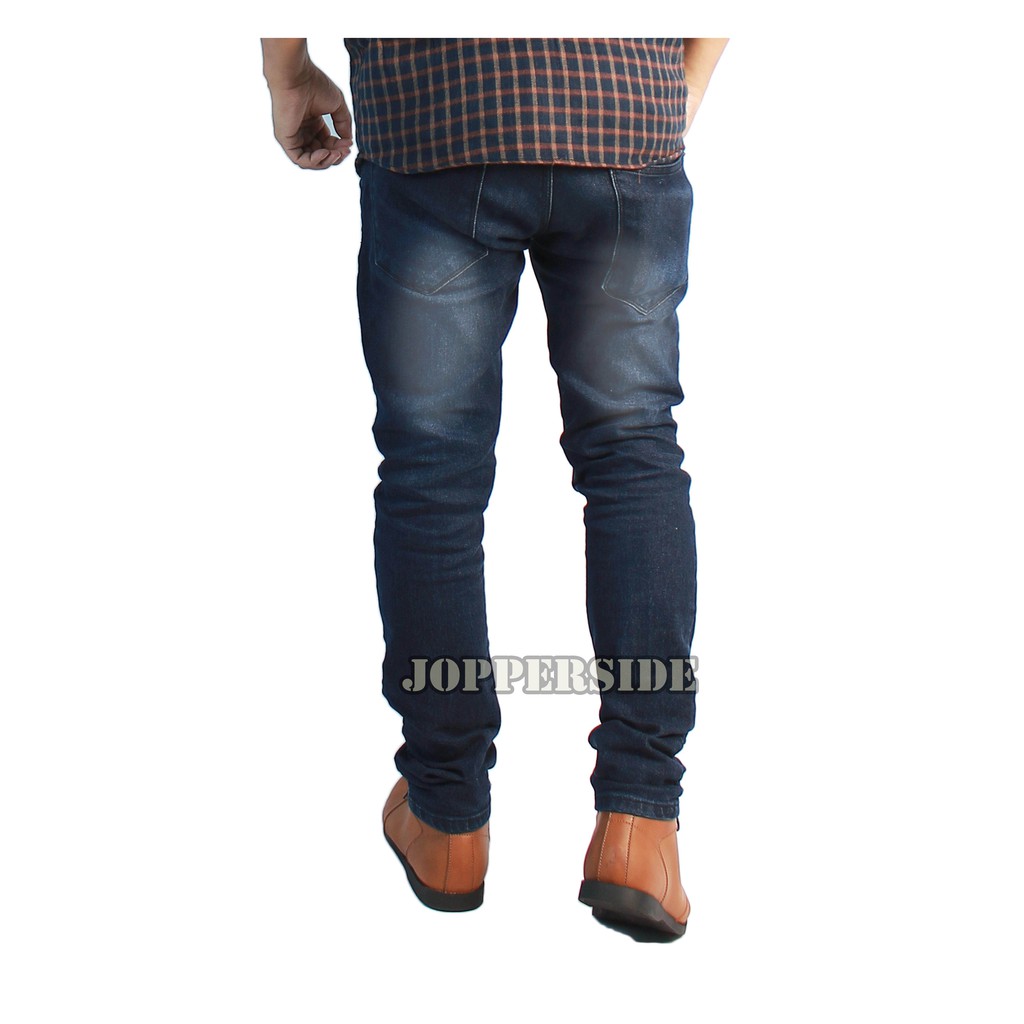 JOPPERSIDE NEVAS CELANA PANJANG JEANS DENIM PRIA PREMIUM NAVY DONGKER GELAP