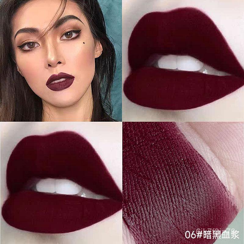 Gaya bibir Eropa dan Amerika Mate bibi warna sapi gelap darah sapi gelap merah gelap tidak meleleh m