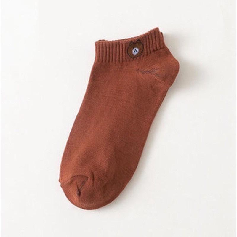 Kaos Kaki Cute Kaos Kaki Motif Kaos Kaki Semata Kaki K1 CAHAYA-Coklat