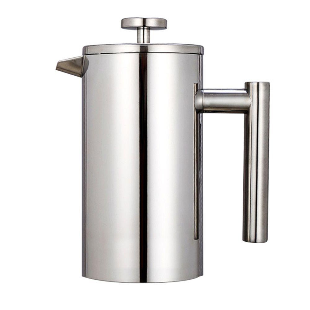 Solighter French Press Coffee Maker Alat Pembuat Teh Tahan Panas Manual Press Kopi304 Stainless Steel