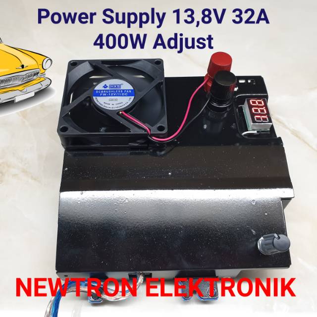 Power Supply Switching 13.8V 32A 400W Rig Icom Alinco Kenwood Yaesu Motorola Rig Mini Adjust 12-15V