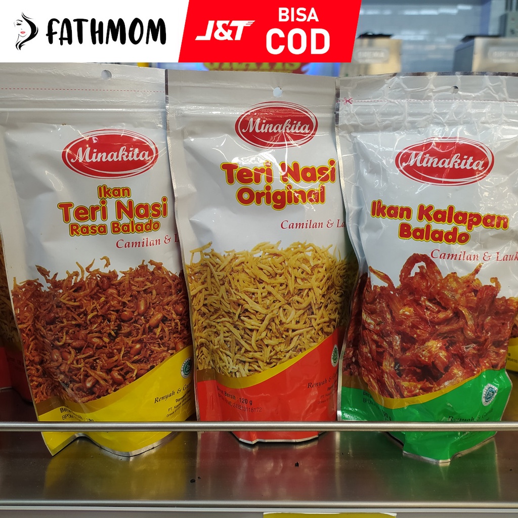 

MINAKITA Teri Nasi Original, Ikan Teri Nasi Balado, Ikan Kalapan Balado Pack