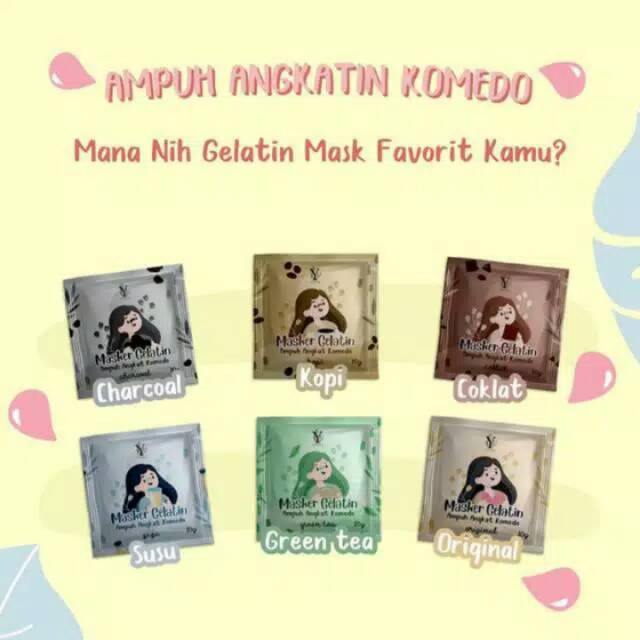 Masker gelatin komedo by Youra