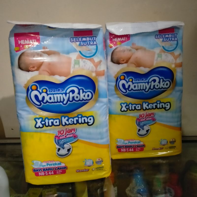 Mamypoko X-tra Kering NBS 44 / NB S 44 / NBS44 Standar Tipe Perekat