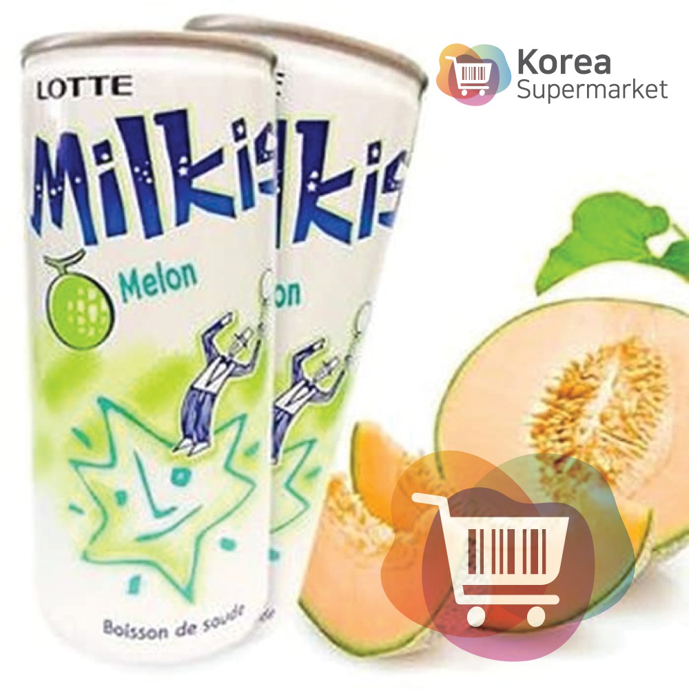 Lotte Milkis Melon 250ml/Soda Susu Rasa Melon Asli Korea