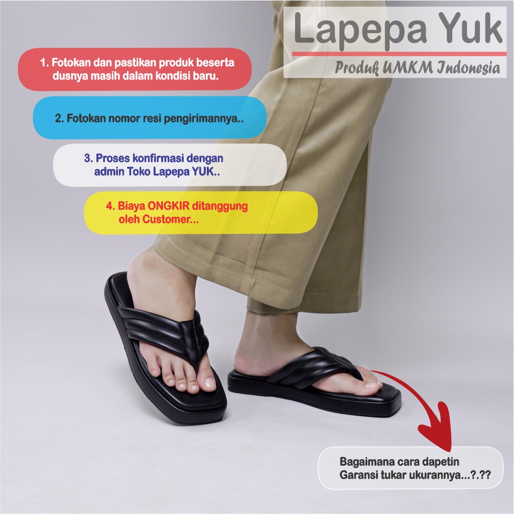 LAPEPA YUK - Sandal Wanita Jepit Wedges ERIE ALL COLOR Sendal Japit Platform Perempuan Empuk Warna Hitam Sandals Cewe Capit Tinggi 3 cm  Size 36 37 38 39 40 Untuk Rumahan Santai Premium Selop Wejes Kekinian Terbaru Shoes Ori Original Mall Official Store