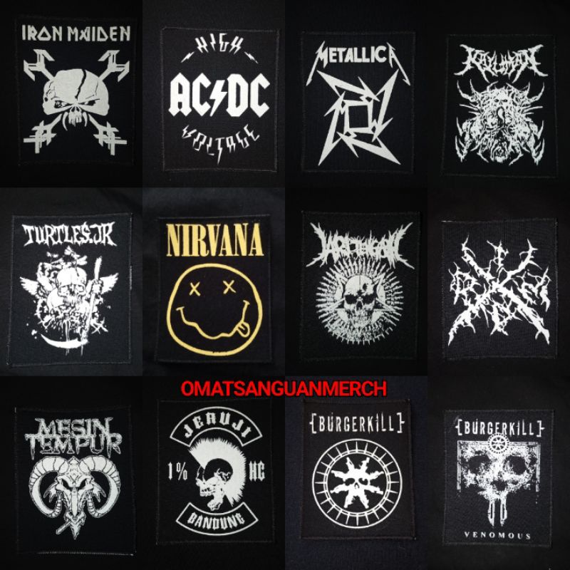 EMBLEM PATCH KOTAK BAND METAL/PUNK|BISA COD