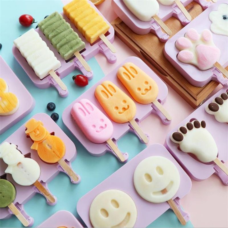 CETAKAN SILICONE ICE CREAM JELLY COKLAT PUDING LUCU UNIK CUTE