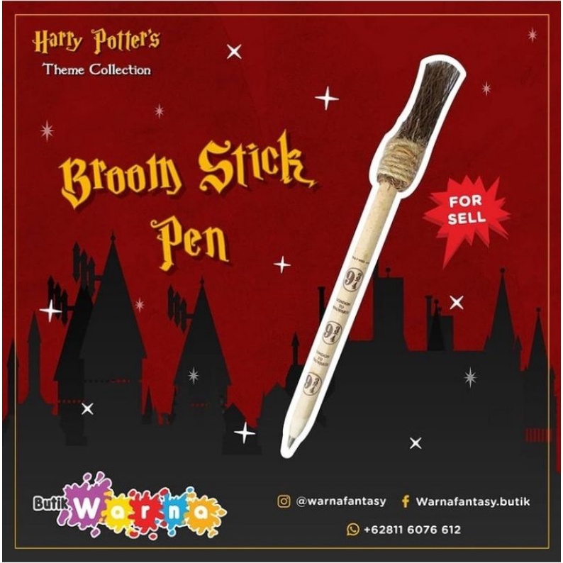 

Platform 9 3/4 Pulpen Stik tema Sapu Harry Potter