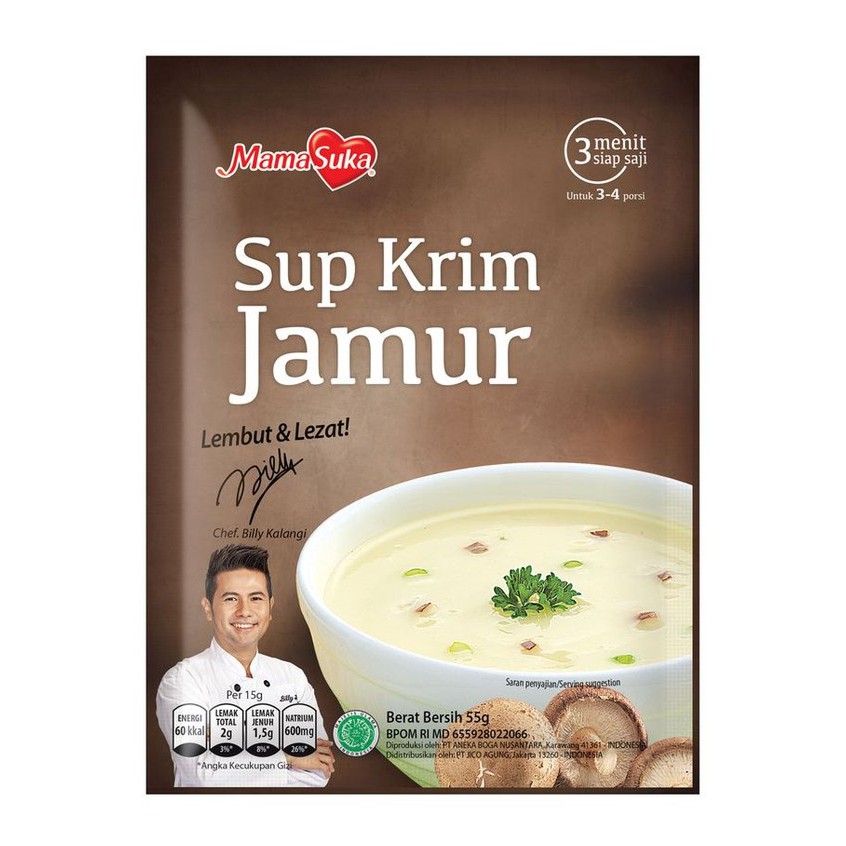 

Mamasuka Sup Krim Jamur/Jagung / Ayam 55 gr