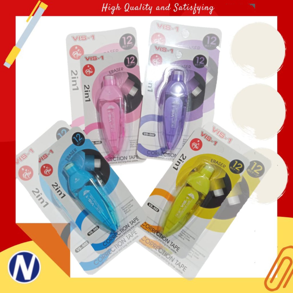 

TIPE EX KERTAS / STIPO & PENGHAPUS PENSIL 2IN1 VIS-1 VS-502