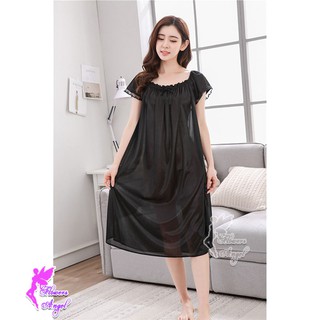 Daster Terusan Baju  Tidur  Wanita Satin  Jumbo Big  Size  Sexy 