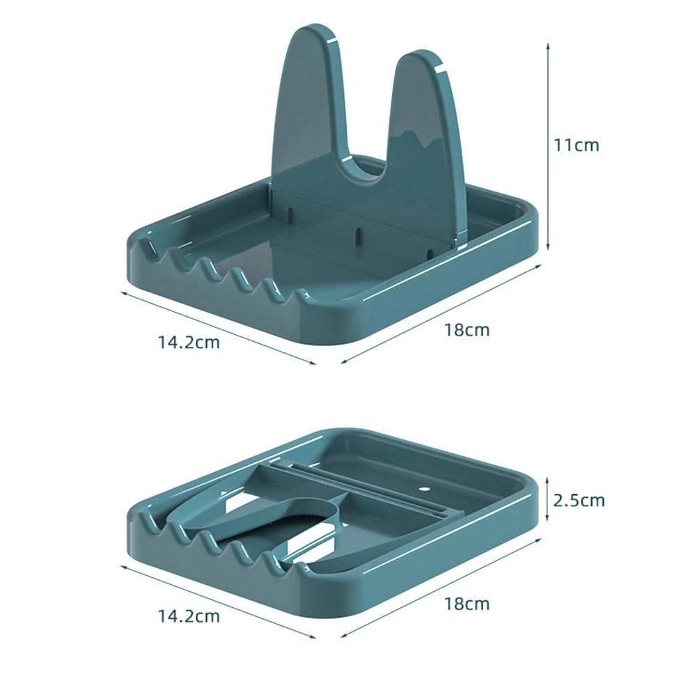 1 Pc Rak Penyimpanan Tutup Panci Spatula Sumpit Sendok Bentuk U Vertikal Model Lipat Untuk Rumah Tangga