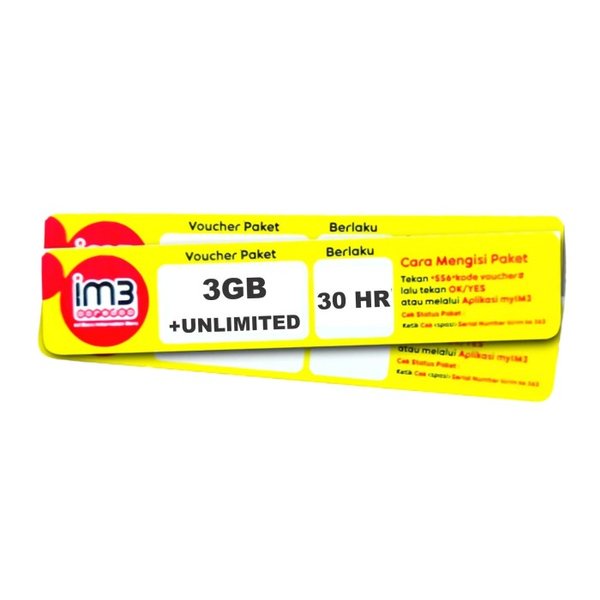 voucher/indosat/m3/ulimited/3 GB