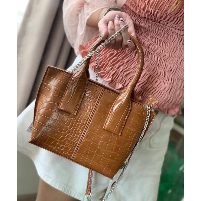 tas ZARA BUCKET MINI BAG + PAPERBAG / tas selempang mini import batam murah