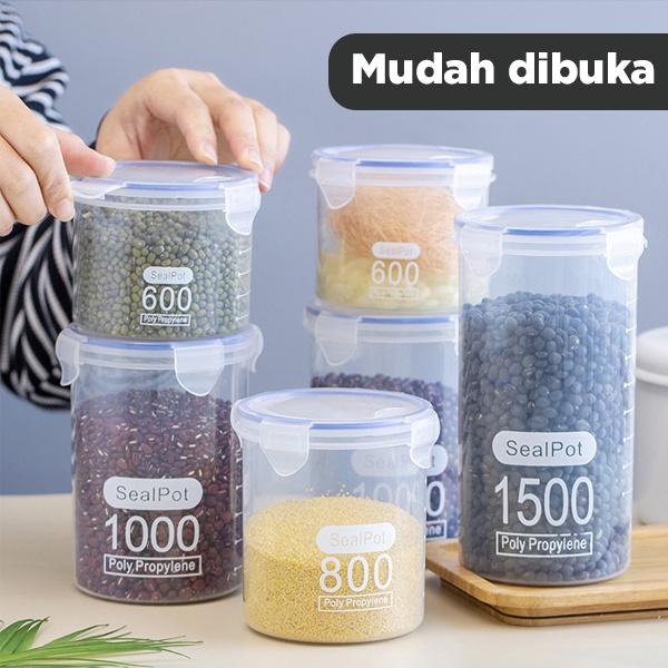 Toples PP Tabung Transparan | Tempat Penyimpanan Makanan Ringan | Toples Plastik | Food Storage