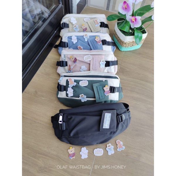 OLAF WAIST BAG JIMSHONEY UNISEX PARASUT GRATIS PIN LUCU