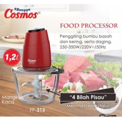 Food processor Cosmos FP-313 chopper pelumat penggiling daging