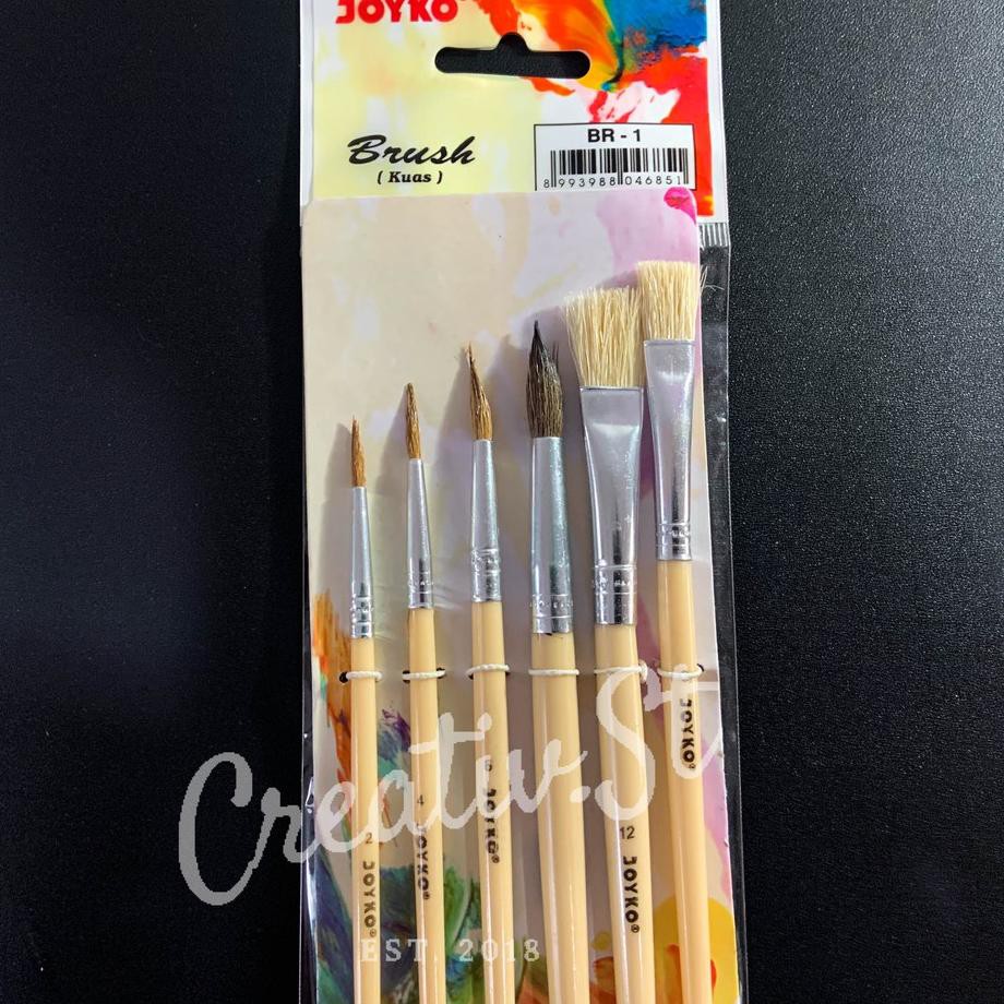 

(PROMO TERBARU) Kuas Lukis Set Joyko BR-1 (6 Pcs kuas)