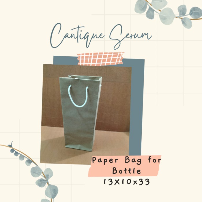 

PROMO PAPER BAG WINE BROWN 13X10X33 Paper Bag Besar Botol