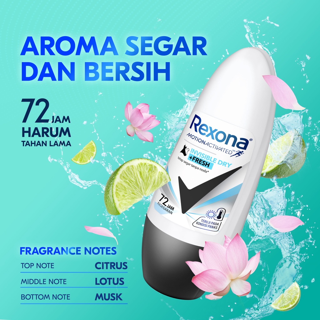 Deodorant Roll On * Rexona Men * Invisible Dry + Fresh * 48H 45ml