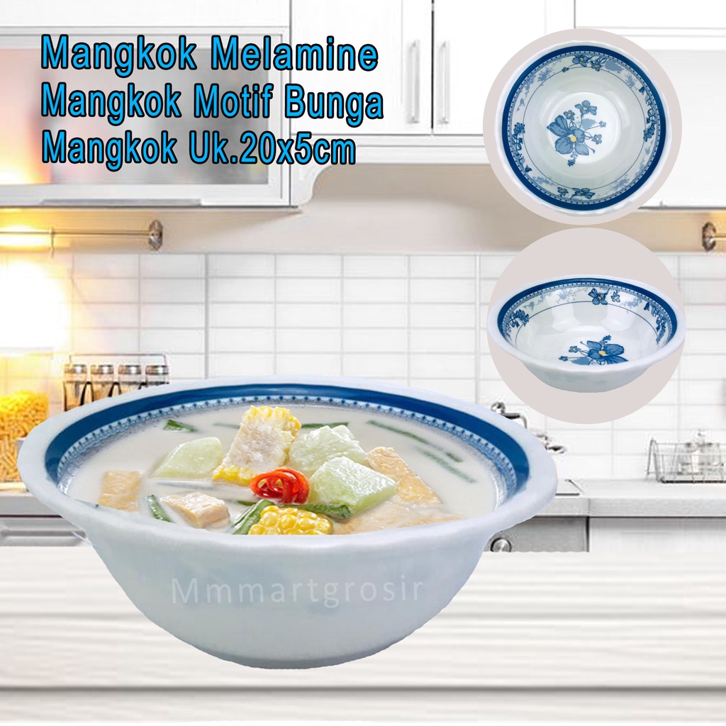 Mangkok Melamine / Mangkok Hugi / Mangkok Motif Bunga / Serbaguna