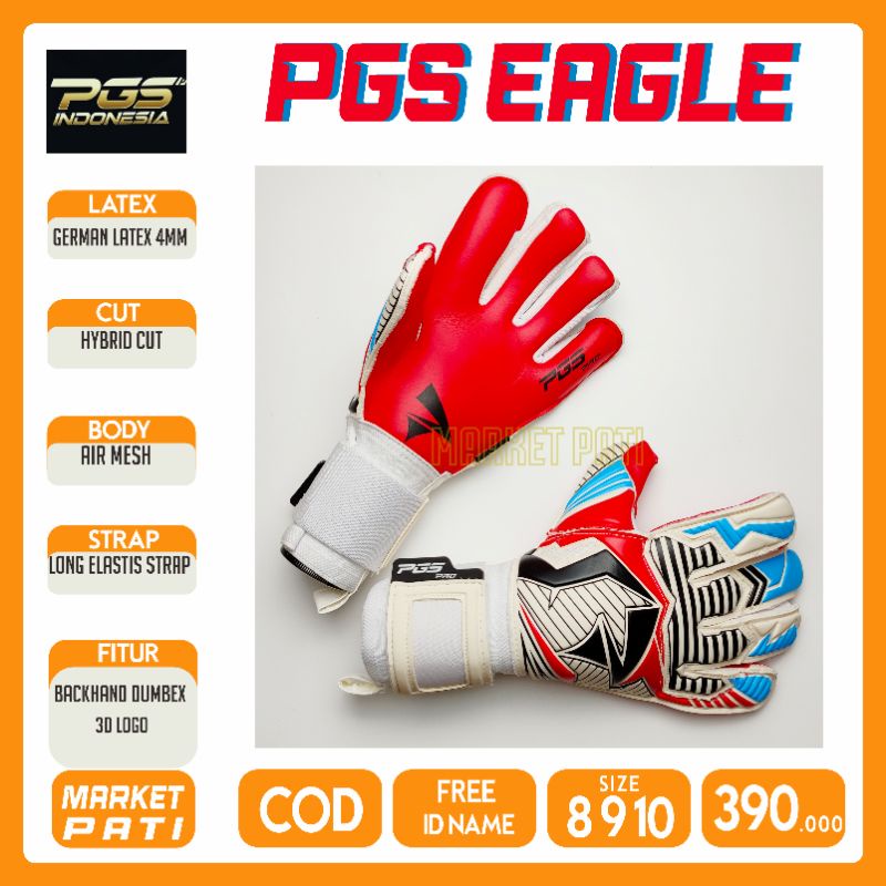 FREE ID NAME PGS EAGLE 2022 SARUNG TANGAN KIPER ORIGINAL