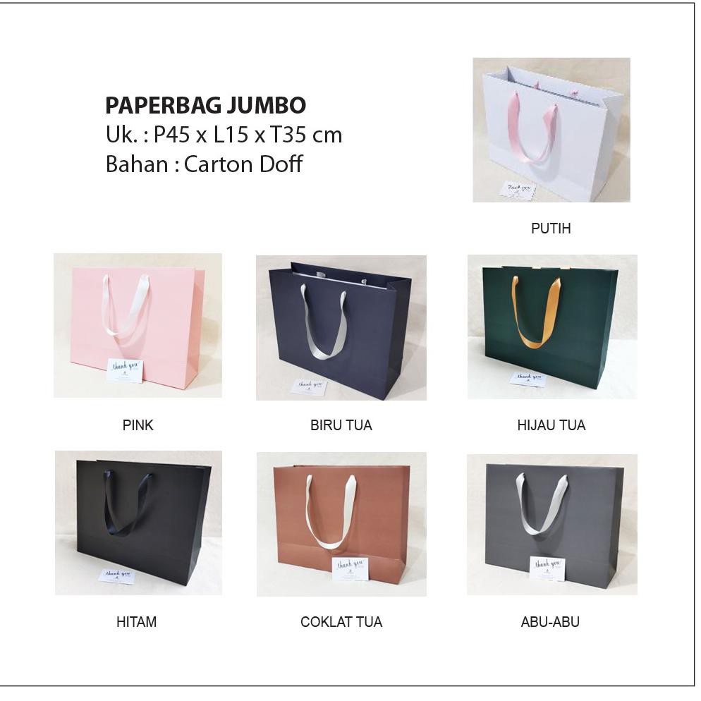 

[TERBARU] Premium Paperbag BESAR & JUMBO/Kantong kado