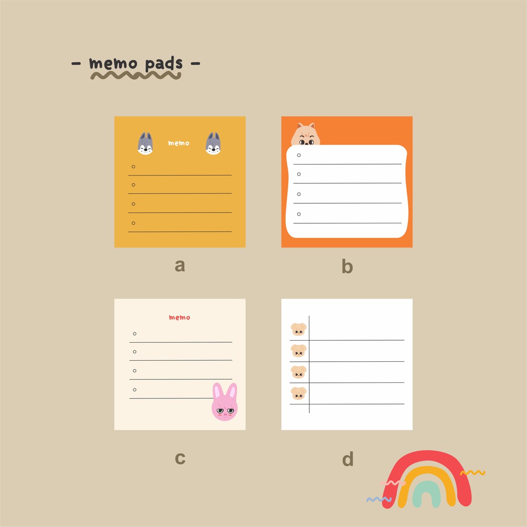 

Skzoo Memo Pads (Non Sticky)