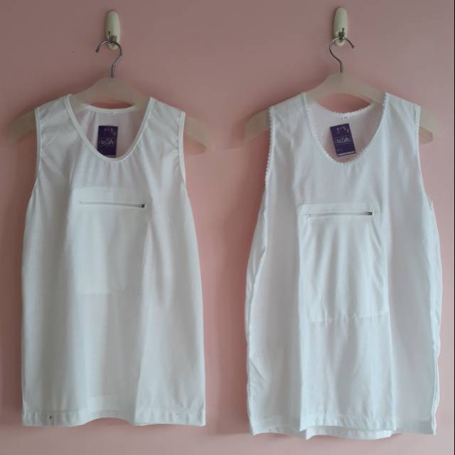KAOS SINGLET REAL RESLETING ZIPPER KAUS DALAM PRIA WANITA HAJI UMROH KAOS DALAMAN ANTI MALING