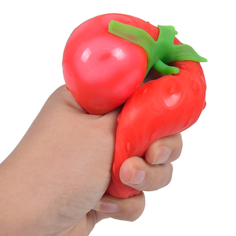 Mary Squishy Mainan Strawberry Untuk Bermain UV Printing Sensory Fidget Vent Novelty Stress Relief Prank Gag Anak Dewasa Fa