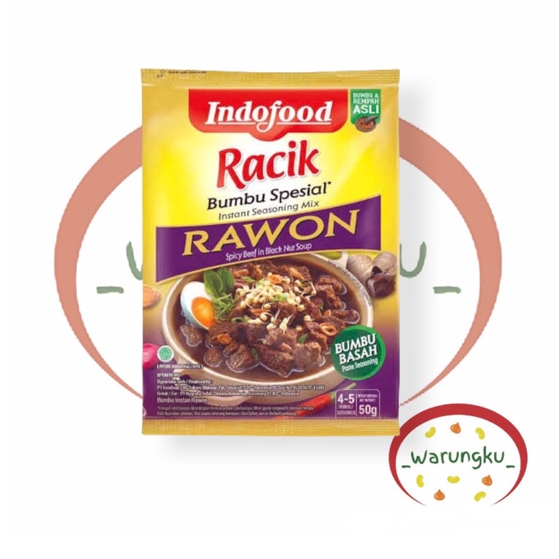 Indofood Racik RAWON 50gr Bumbu Masak Instant Bumbu Basah