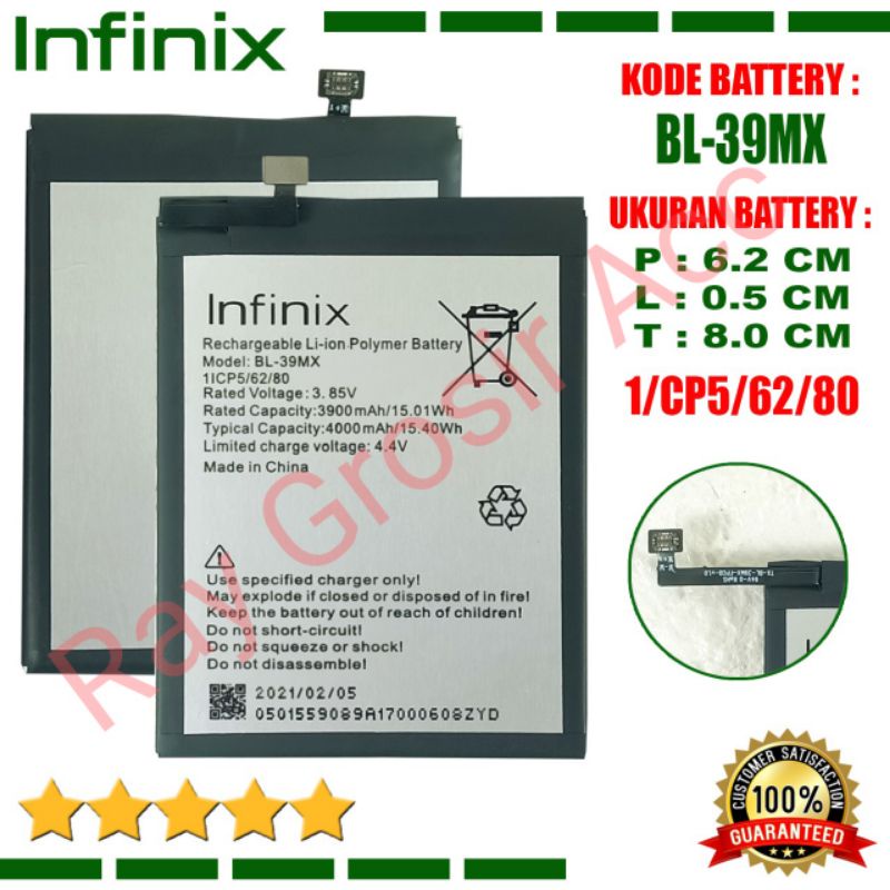 Baterai Original Infinix S5 Pro X660 X660B BL39MX BL-39MX