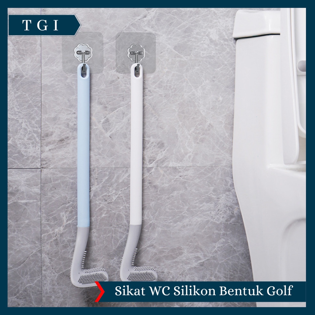 TGI - SIKAT TOILET SILIKON BENTUK STIK GOLF | ALAT PEMBERSIH WC KAMAR MANDI | TOILET BRUSH SILICONE FLEKSIBLE SERBAGUNA SELA KARET LENTUR | SIKAT TOILET MURAH | SIKAT TOILET SERBAGUNA