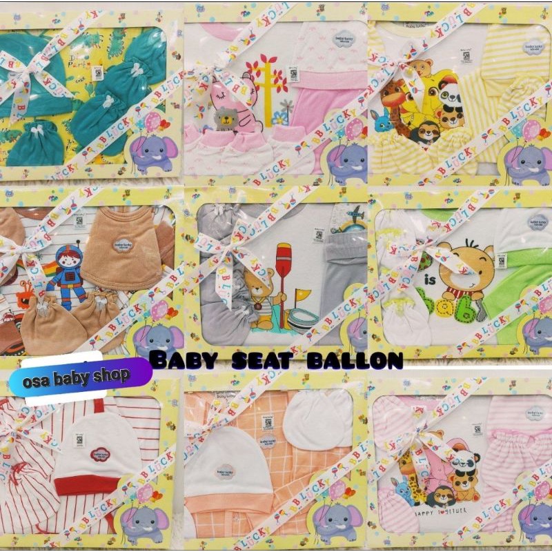 Baby lucky giftset balon baju bayi set cocok untuk kado / hampers