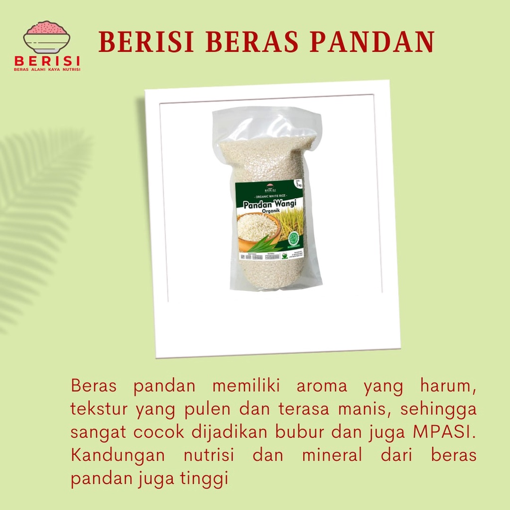 

Beras Putih Pandan Wangi Organik Sehat MP Asi Healthy Halal bubur 1kg