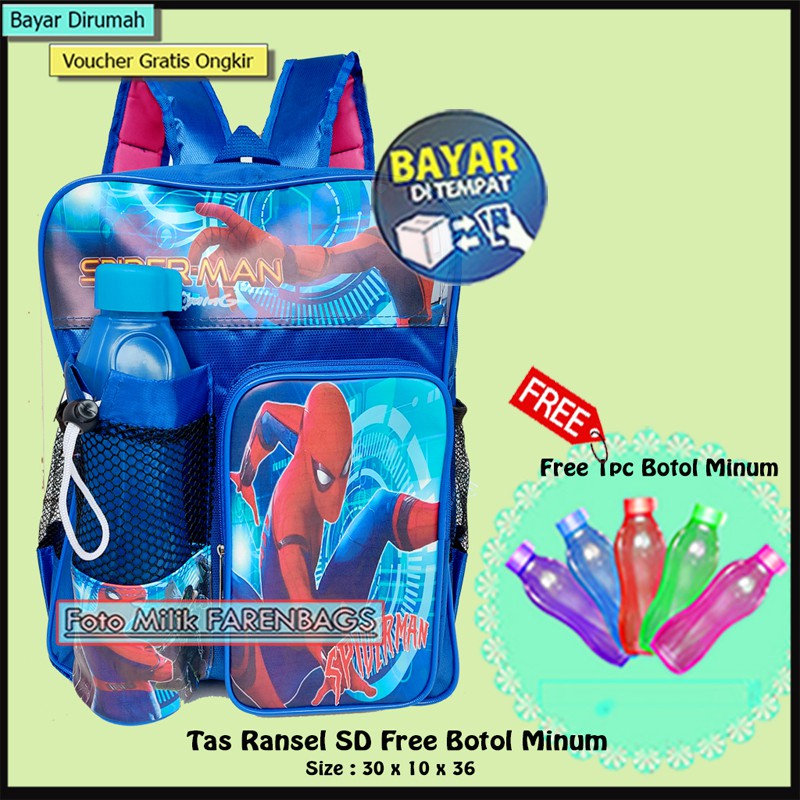 Tas Backpack Ransel Sekolah Stylish Polos Murah Tas Anak SD